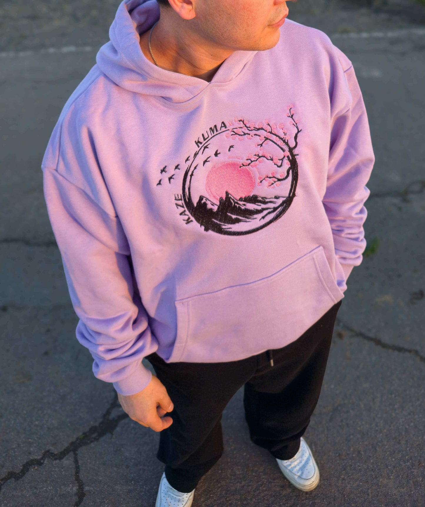 Fuji Berg Oversized Hoodie - Lilac