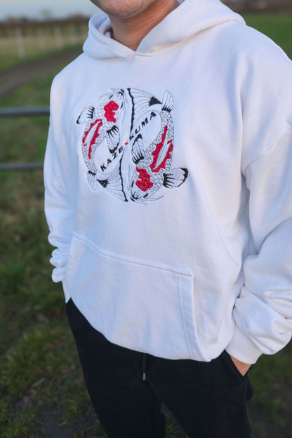 Koi Oversized Hoodie - White