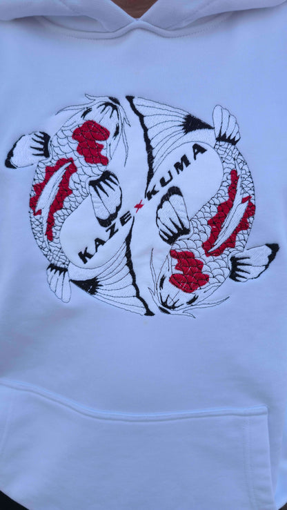 Koi Oversized Hoodie - White