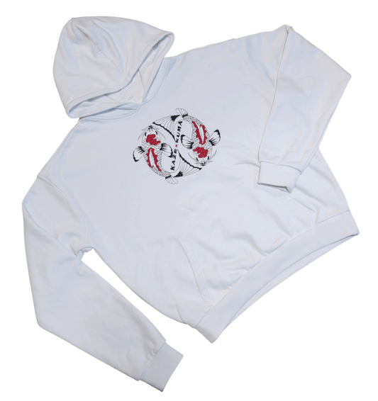 Koi Oversized Hoodie - White