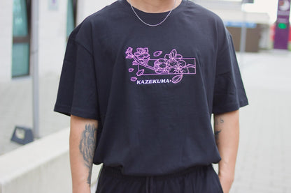 Sakura Oversized T-Shirt - Black