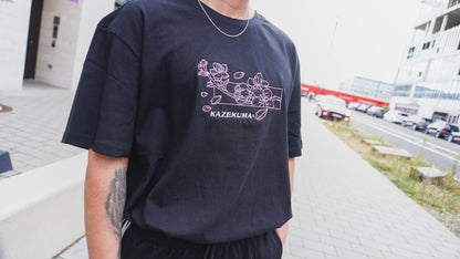 Sakura Oversized T-Shirt - Black